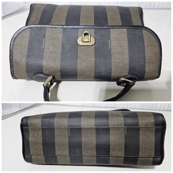 Authentic Fendi Vintage Convertible Pequin Top Handle Tote - Picture 9 of 10